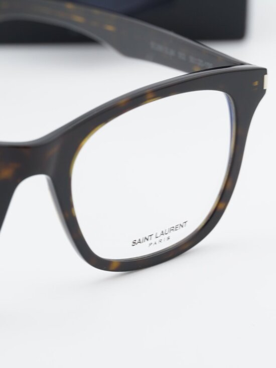 Saint Laurent SL286 SLIM 002 Square Eyeglasses – Havana 50mm main image 8